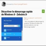 Scoop : Désactiver le démarrage rapide de Windows 8