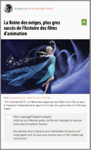 La Reine des neiges, plus gros succès de l'histoire des films d'animation