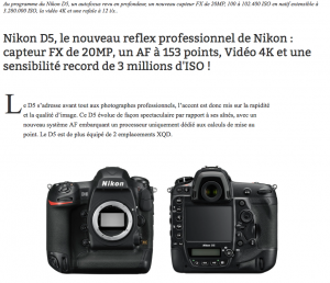 Nikon D5 - PhotoGalerie