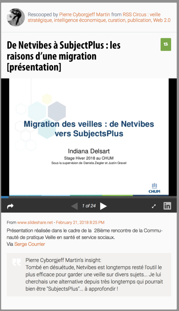 De Netvibes à SubjectPlus : les raisons d’une migration 