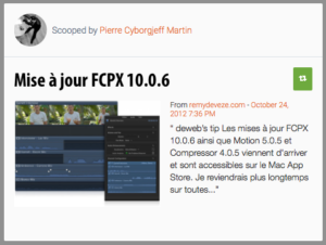 Mise à jour FCPX 10.0.6