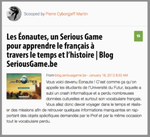 Les Éonautes, un Serious Game pour apprendre le français à travers le temps et l’histoire
