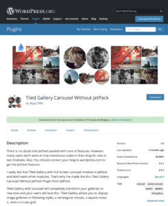 Tiled Gallery Carousel Without JetPack By Raja CRN