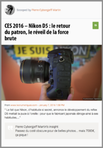 100% e-Media : Nikon présente son D5