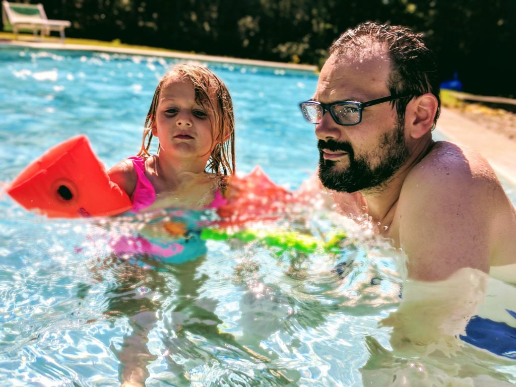 Dernier plongeon dans la piscine de la Casa Verniano