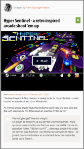 Hyper Sentinel - a retro inspired arcade shoot 'em up