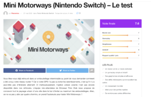 Mini Motorways (Nintendo Switch) – Le test - Nintendo Town