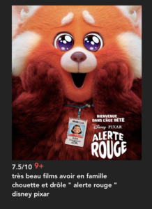 rès beau films avoir en famille chouette et drôle " alerte rouge " disney pixar