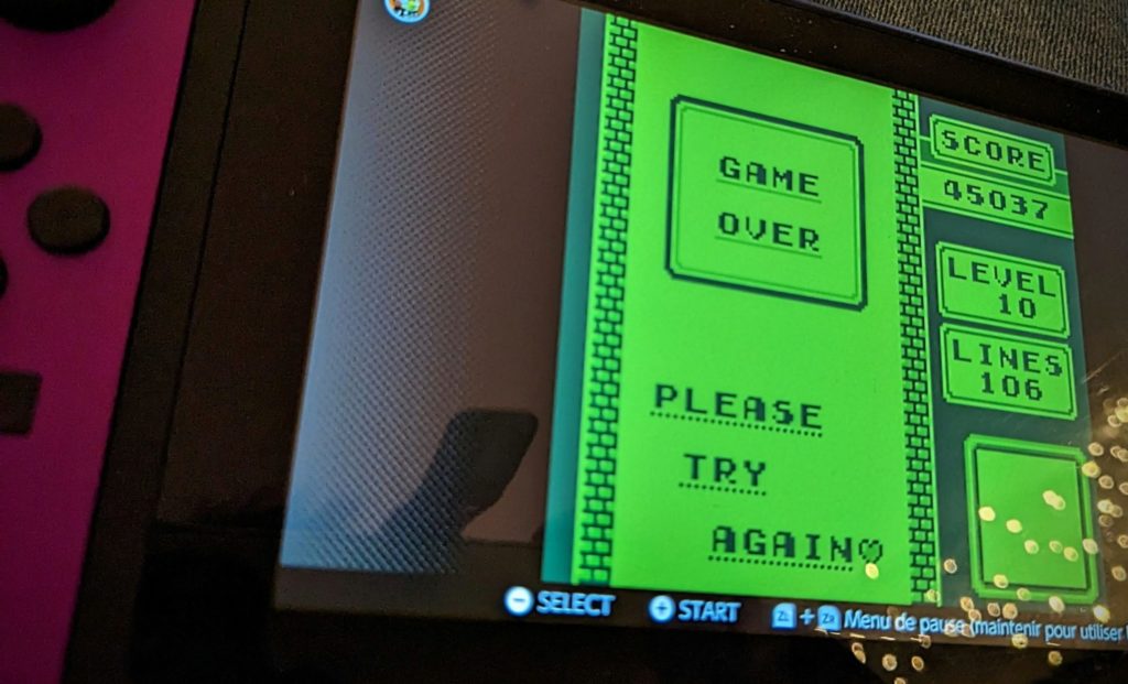 Tetris tourne maintenant sur la Nintendo Switch