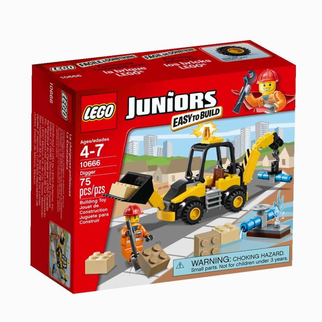 (10666) Joyeux Anniversaire mon Charly, tu as reçu de jolies boites de LEGO pour tes 5 ans ! Bien pensé le montage de l'excavatrice, Charly a pu la construire tout seul ! -- Avril 2014