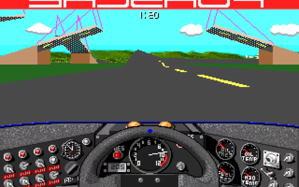 Stunts 4D Driving - PC MS-DOS (Mindscape - DSI, 1990)