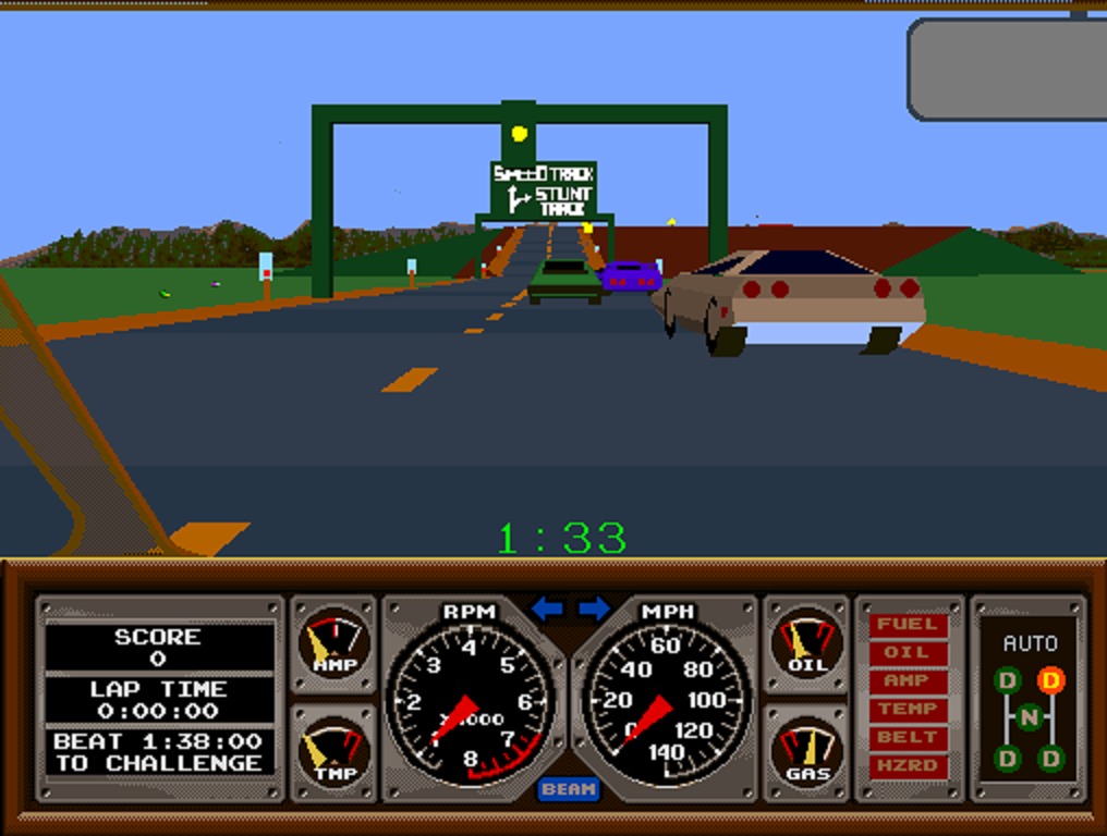 Hard Drivin' - Arcade (Atari, 1989)