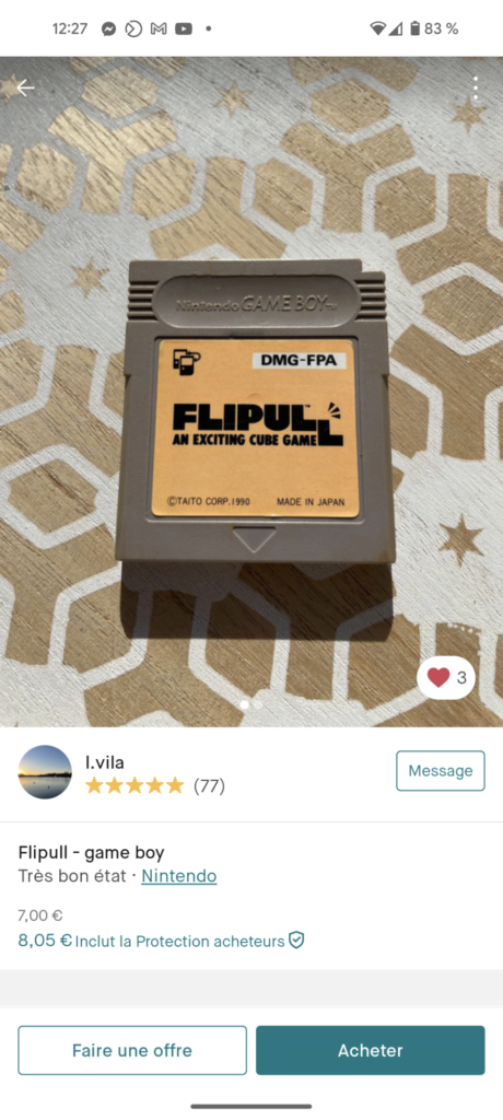 Flipull - GB - Version japonaise