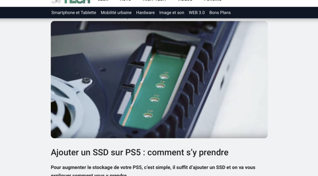 Ajouter un SSD sur PS5 : comment s’y prendre - JVTECH